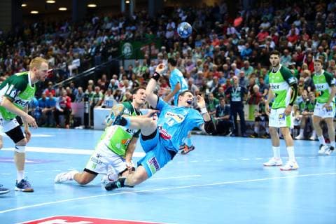 Simon Baumgarten (Stuttgart) im Zweikampf mit Lenny Rubin (Wetzlar) HSG Wetzlar vs TVB Stuttgart, Handball, 1. Liga, 29.05.2019 HSG Wetzlar vs TVB Stuttgart, Handball, 1. Liga, 29.05.2019 Wetzlar Copyright: xWeissx Eibner-Pressefotox EP_rws