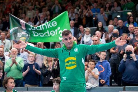 Minden, Deutschland 29.05.2019: 1. Handball Bundesliga - 2018 2019 - GWD Minden vs. Bergischer HC Verabschiedung Dalibor Doder (Minden) Minden Nordrhein-Westfalen Deutschland Kampa Halle