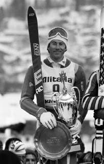 SKI ALPIN SAISON 1981 1982 Weltcup Kitzbuehel: SIEGER STENMARK (Schweden) SKI ALPIN SAISON 1981 1982 Weltcup Kitzbuehel Slalom Herren 17.01.1982 Sieger; Ingemar STENMARK (Schweden) bei der Siegerehrung Kitzbuehel Oesterreich *** SKI ALPIN SAISON 1981 1982 World Cup Kitzbuehel SIEGER STENMARK Sweden SKI ALPIN SAISON 1981 1982 World Cup Kitzbuehel Slalom Men 17 01 1982 Winner Ingemar STENMARK Sweden at the award ceremony Kitzbuehel Austria 