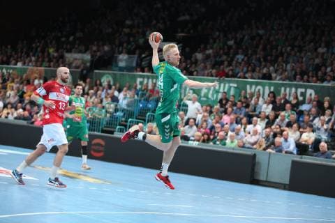 Kevin Maageroe Gulliksen (TSV GWD Minden 44), TSV GWD Minden vs Bergischer HC, Handball, 1. Bundesliga, 29.05.2019, TSV GWD Minden vs Bergischer HC, Handball, 1. Bundesliga, 29.05.2019 Minden Copyright: xEibner-Pressefotox xJanxStrohdiekx EP_JSK