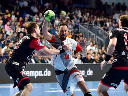29.05.2019 --- Handball --- 1.Bundesliga DKB HBL --- Saison 2018 2019 --- 33. Spieltag: HC Erlangen Metropolregion Nuernberg HCE - MT Melsungen Nikolai Link (33, HC Erlangen HCE ) Philipp Mueller Mueller (18, MT Melsungen ) HC Erlangen - MT Melsungen Nuernberg Copyright: xKohringx Eibner-Pressefotox EP_akg_gold