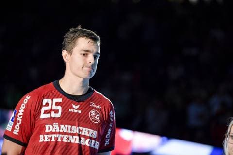 Verabschiedung von Rasmus Lauge (SG Flensburg-Handewitt) am 29.05.2019 in Flensburg (Schleswig-Holstein) in der Flens-Arena. SG Flensburg-Handewitt gegen Füchse Berlin Flensburg Schleswig-Holstein Deutschland