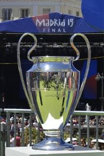 General Views and Fans with the UEFA Champions League trophy in Madrid , Thursday, May 30, 2019 Cordon Press