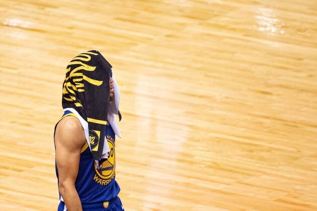 190530 Warriors Stephen Curry looks dejected during game 1 of the 2019 NBA, Basketball Herren, USA Finals between Toronto Raptors and Golden State Warriors on May 30, 2019 in Toronto. Photo: Joel Marklund BILDBYRAN kod JM 87964 *** 190530 Warriors Stephen Curry looks dejected during game 1 of the 2019 NBA Finals between Toronto Raptors and Golden State Warriors on May 30, 2019 in Toronto Photo Joel Marklund BILDBYRAN kod JM 87964,  Copyright: JOELxMARKLUND BB190530JM042