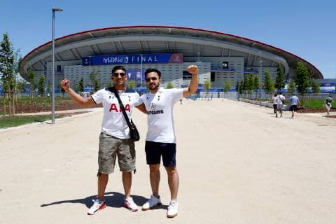 SOCCER - CL, Tottenham vs Liverpool MADRID,SPAIN,31.MAY.19 - SOCCER - UEFA Champions League, final, Tottenham Hotspur vs Liverpool FC, preview. Image shows Tottenham fans at the Wanda Metropolitano stadium. GEPAxpictures xDavidxRodriguez