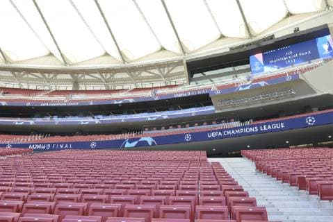Details of the interior of the Wanda Metropolitan Stadium where the final of the UEFA CHAMPIONS LEAGUE will be held in Madrid, Friday, May 31, 2019 Cordon Press