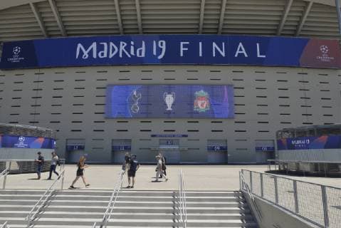 Details of the interior of the Wanda Metropolitan Stadium where the final of the UEFA CHAMPIONS LEAGUE will be held in Madrid, Friday, May 31, 2019 Cordon Press