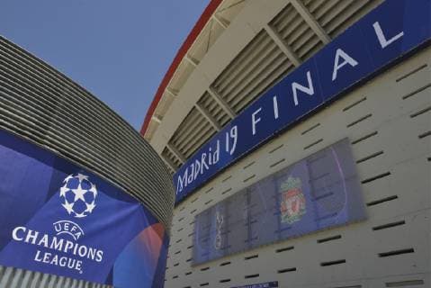 Details of the interior of the Wanda Metropolitan Stadium where the final of the UEFA CHAMPIONS LEAGUE will be held in Madrid, Friday, May 31, 2019 Cordon Press