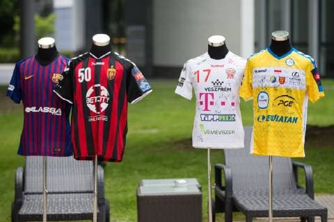 Handball, EHF Champions League Final Four in Köln, Pressetermin Maillots HANDBALL : Final 4 ligue des champions - Conf de presse - 31 05 2019 theophilelaurent panoramic 