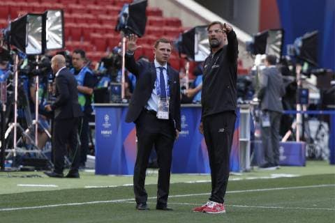 Fußball, CL Finale, Tottenham Hotspur - FC Liverpool, Jürgen Klopp im Final-Stadion JURGEN KLOPP DURING TRAINING AT THE WANDA METROPOLITANO STADIUM BEFORE COMPETING IN THE UEFA CHAMPIONS LEAGUE FINAL, IN MADRID MAY31, 2019. Cordon Press