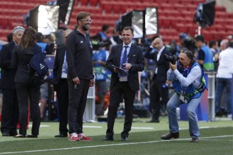 Fußball, CL Finale, Tottenham Hotspur - FC Liverpool, Jürgen Klopp im Final-Stadion JURGEN KLOPP DURING TRAINING AT THE WANDA METROPOLITANO STADIUM BEFORE COMPETING IN THE UEFA CHAMPIONS LEAGUE FINAL, IN MADRID MAY31, 2019. Cordon Press
