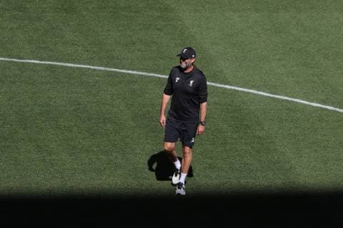 Fußball, CL Finale, FC Liverpool Abschlusstraining Liverpool s manager Juergen Klopp leads his team s training session at the Wanda Metropolitano stadium in Madrid, Spain, 31 May 2019. Liverpool FC will face Tottenham Hotspur in the 2019 UEFA Champions League final at the Wanda Metropolitano stadium in Madrid, Spain, on 01 June 2019. UCL Final 2019 - Liverpool FC training !ACHTUNG: NUR REDAKTIONELLE NUTZUNG!  Copyright: xJuanjoxMartinx GRAF1437 20190531-636949224260648793
