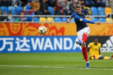 Fußball, U20 WM, Mali - Frankreich Gdynia, 31.05.2019 Pilka nozna Mecz MS U20. Mali - Francja NZ Michael CUISANCE, gol, bramka, strzal Fot. Tomasz Rulski 058sport.pl NEWSPIX.PL --- Newspix.pl FRANCE OUT!  20190531_002_RUL_7226