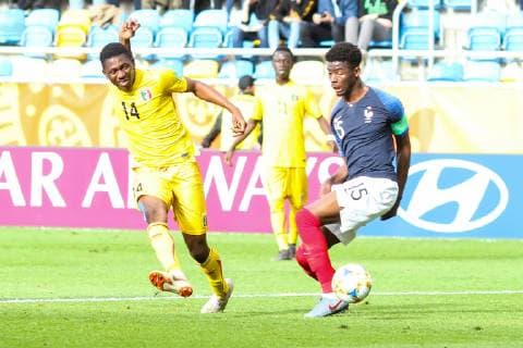 Fußball, U20 WM, Mali - Frankreich Gdynia, 31.05.2019 Pilka nozna FIFA Mistrzostwa Swiata U20 Polska 2019 Mecz Mali - Francja -- Football FIFA U-20 World Cup Poland 2019 Match Mali - France NZ Sambou SISSOKO , Thomas Herve BASILA Fot. Grzegorz Jedrzejewski 058sport.pl NEWSPIX.PL --- Newspix.pl FRANCE OUT!  mali-francja_20190531_0001_JED.j