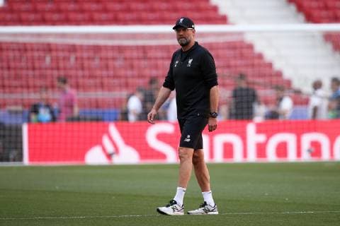 Liverpool Training Liverpool Manager Jurgen Klopp during the Liverpool Training session at the Wanda Metropolitano Stadium, Madrid Content Not Available For UK Newspapers Copyright: xPaulxChestertonx FIL-13308-0001