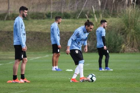 Fußball, Copa America, Nationalteam Uruguay Training Uruguay s national soccer team player Martin Cacares takes part in a training session, in Montevideo, Uruguay, 31 May 2019, to prepare for the Copa America. Uruguay s national soccer team training session !ACHTUNG: NUR REDAKTIONELLE NUTZUNG!  Copyright: xRaulxMartinezx AME8633 20190531-636949271131131515