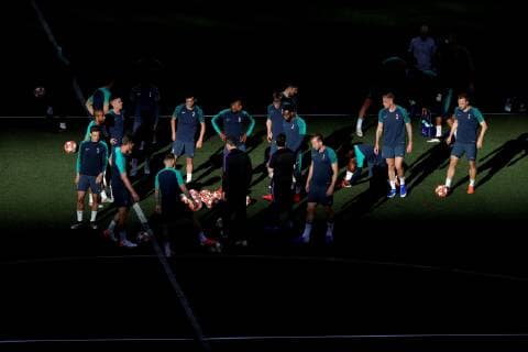 Tottenham players attend a team s training session at the Wanda Metropolitano stadium in Madrid, Spain, 31 May 2019. Tottenham Hotspur will face Liverpool FC in the 2019 UEFA Champions League final at the Wanda Metropolitano stadium in Madrid, Spain, on 01 June 2019. UCL Final 2019 - Tottenham Hotspur training !ACHTUNG: NUR REDAKTIONELLE NUTZUNG!  Copyright: xJuanjoxMartinx GRAF1529 20190531-636949297745193165