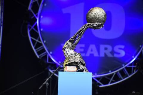 Sport Bilder des Tages Um diesen Pokal wird in Köln gespielt, Handball, Velux EHF Final Four, Opening Party, Spieler, 31.05.19 Köln Lanxess-Arena Nordrhein-Westfalen Germany