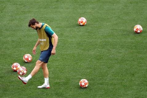 Fußball, CL Finale, Tottenham Hotspur Abschlusstraining Tottenham forward Fernando Llorente attends a team s training session at the Wanda Metropolitano stadium in Madrid, Spain, 31 May 2019. Tottenham Hotspur will face Liverpool FC in the 2019 UEFA Champions League final at the Wanda Metropolitano stadium in Madrid, Spain, on 01 June 2019. UCL Final 2019 - Tottenham Hotspur training !ACHTUNG: NUR REDAKTIONELLE NUTZUNG!  Copyright: xJuanjoxMartinx GRAF1605 20190531-636949325626875828