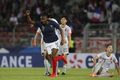 Fußball, Damen Länderspiel, Frankreich - China Joie sur le but de Kadidiatou Diani (France) FOOTBALL FEMININ : France Vs Chine - Amical - 31 05 2019 MichaelBaucher Panoramic 