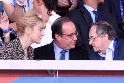 fRANCOIS HOLLANDE - JULIE GAYET - NOEL LE GRAET (PRESIDENT FFF) FOOTBALL FEMININ : France vs Chine - Match Amical - 31 05 2019 FEP Panoramic 