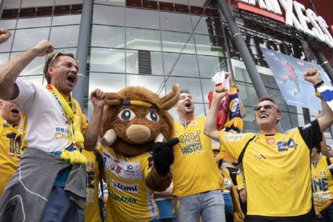 Final 4 Handball Opening Party Lanxess Arena Koeln Deutschland Datum: 31.05.2019 Maskottchen und Fans