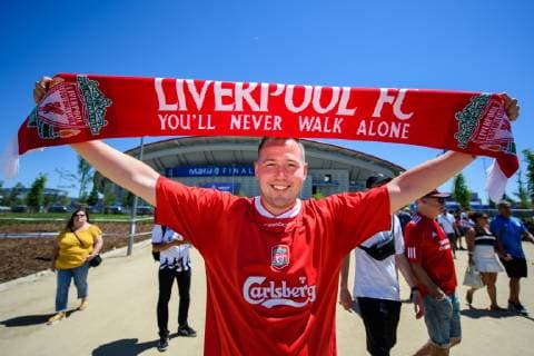 190601 A Liverpool supporter outside the Stadium Wanda Metropolitano prior to the UEFA Champions League final between Tottenham and Liverpool on June 1, 2019 in Madrid. Photo: Petter Arvidson BILDBYRAN kod PA 92302 Copyright: PETTERxARVIDSON BB190601PA025