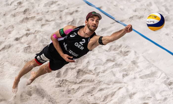 Sport Themen der Woche KW22 Sport Bilder des Tages FIVB World Tour - Ostrava Open, 01.06.2019 Clemens Wickler (GER); FIVB World Tour - Ostrava Open am 01.06.2019, Ostrava. *** FIVB World Tour Ostrava Open, 01 06 2019 Clemens Wickler GER FIVB World Tour Ostrava Open on 01 06 2019, Ostrava xPWx
