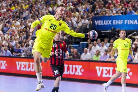 Köln, Deutschland 01. Juni 2019: Handball - EHF CL Halbfinale - FC Barcelona, Barca vs. HC Vardar Skobje Aleix Gomez Abello (Barcelona) Köln Lanxess Arena Deutschland