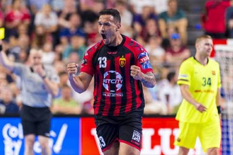 Köln, Deutschland 01. Juni 2019: Handball - EHF CL Halbfinale - FC Barcelona, Barca vs. HC Vardar Skobje Rogerio Ferreira Moreas (HC Vardar) Köln Lanxess Arena Deutschland