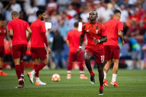 190601 Sadio Mane of Liverpool during warm up ahead of the UEFA Champions League final between Tottenham and Liverpool on June 1, 2019 in Madrid. Photo: Petter Arvidson BILDBYRAN kod PA 92302 Copyright: PETTERxARVIDSON BB190601PA056