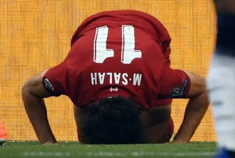 01.06.2019, xkvx, Fussball UEFA Champions League Finale, Tottenham Hotspur - FC Liverpool emspor, v.l. Mohamed Salah (FC Liverpool),celebrate the goal, Der Torjubel zum 1:0 (DFL DFB REGULATIONS PROHIBIT ANY USE OF PHOTOGRAPHS as IMAGE SEQUENCES and or QUASI-VIDEO) Madrid