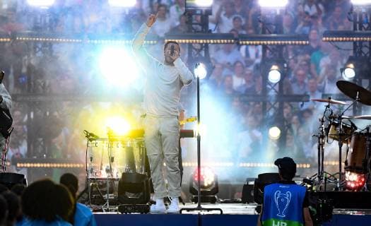 01.06.2019, xkvx, Fussball UEFA Champions League Finale, Tottenham Hotspur - FC Liverpool emspor, v.l. Imagine Dragons (DFL DFB REGULATIONS PROHIBIT ANY USE OF PHOTOGRAPHS as IMAGE SEQUENCES and or QUASI-VIDEO) Madrid