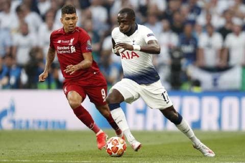 (l-r) Roberto Firmino of Liverpool FC, Moussa Sissoko of Tottenham Hotspur FC during the UEFA Champions League final match between Tottenham Hotspur FC and Liverpool FC at Estadio Metropolitano on June 01, 2019 in Madrid, Spain UEFA Champions League 2018 2019 xVIxVIxImagesx xMauricexvanxSteenxIVx 14632133