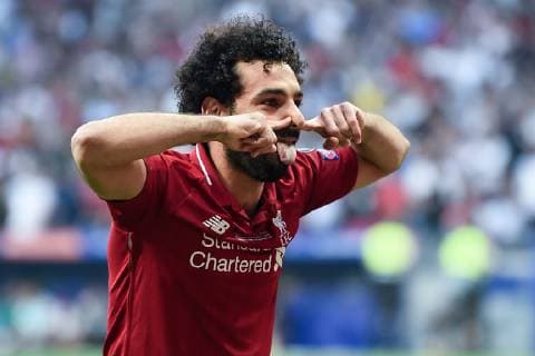 Mg Madrid (Spagna) 01 06 2019 - finale Champions League Tottenham-Liverpool foto Matteo Gribaudi Image nella foto: esultanza gol Mohamed Salah 