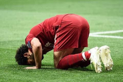 Mg Madrid (Spagna) 01 06 2019 - finale Champions League Tottenham-Liverpool foto Matteo Gribaudi Image nella foto: esultanza gol Mohamed Salah 