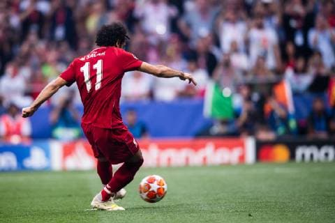 190601 Mohamed Salah of Liverpool scores 0-1 on a penalty shot during the UEFA Champions League final between Tottenham and Liverpool on June 1, 2019 in Madrid. Photo: Petter Arvidson BILDBYRAN kod PA 92302 Copyright: PETTERxARVIDSON BB190601PA076