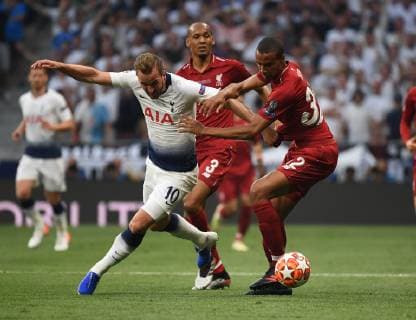01.06.2019, xkvx, Fussball UEFA Champions League Finale, Tottenham Hotspur - FC Liverpool emspor, v.l. Harry Kane (Tottenham Hotspur), Joel Matip (FC Liverpool) (DFL DFB REGULATIONS PROHIBIT ANY USE OF PHOTOGRAPHS as IMAGE SEQUENCES and or QUASI-VIDEO) Madrid