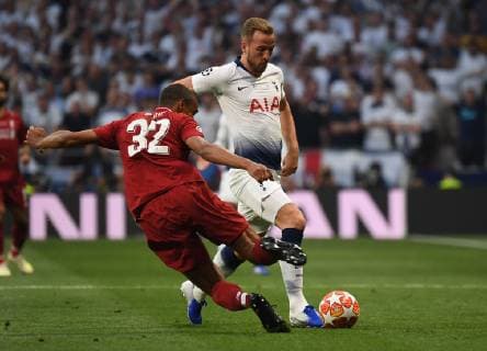 01.06.2019, xkvx, Fussball UEFA Champions League Finale, Tottenham Hotspur - FC Liverpool emspor, v.l. Joel Matip (FC Liverpool), Harry Kane (Tottenham Hotspur) (DFL DFB REGULATIONS PROHIBIT ANY USE OF PHOTOGRAPHS as IMAGE SEQUENCES and or QUASI-VIDEO) Madrid