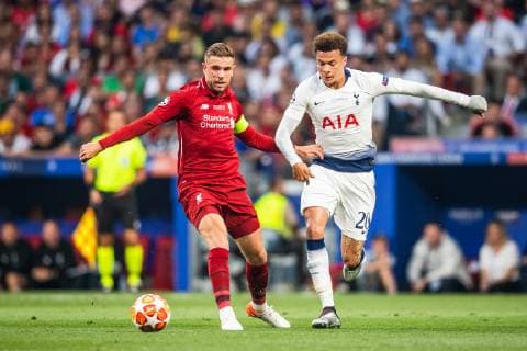 190601 Jordan Henderson of Liverpool and Dele Alli of Tottenham during the UEFA Champions League final between Tottenham and Liverpool on June 1, 2019 in Madrid. Photo: Petter Arvidson BILDBYRAN kod PA 92302 Copyright: PETTERxARVIDSON BB190601PA079