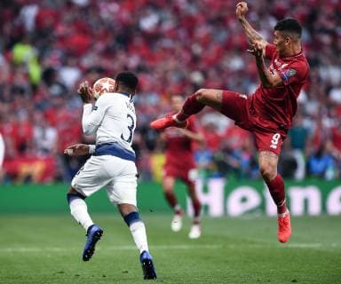 Mg Madrid (Spagna) 01 06 2019 - finale Champions League Tottenham-Liverpool foto Matteo Gribaudi Image nella foto: Roberto Firmino-Danny Rose 