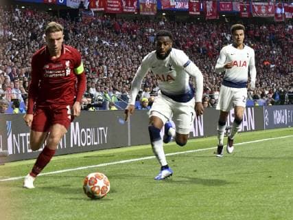 Football - 2019 UEFA Champions League Final - Liverpool vs. Tottenham Hotspur Jordan Henderson of Liverpool on the attack, at Wanda Metropolitano, Madrid. COLORSPORT WINSTON BYNORTH 