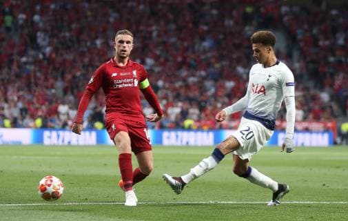Tottenham Hotspur v Liverpool UEFA Champions League Final Jordan Henderson of Liverpool and Dele Alli of Tottenham Hotspur during the UEFA Champions League Final at the Wanda Metropolitano Stadium, Madrid Content Not Available For UK Newspapers Copyright: xPaulxChestertonx FIL-13310-0140