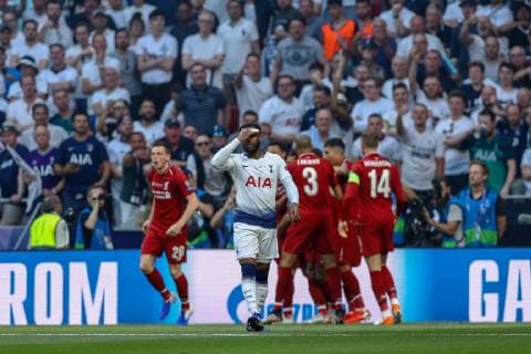 June 1, 2019 - Madrid, Spain - Danny Rose of Tottenham after the goal of liverpool during the UEFA Champions League Final Tottenham Hotspur Fc v Liverpool Fc at the Wanda Metropolitano Stadium in Madrid, Spain on June 1, 2019. Tottenham Hotspur Fc v Liverpool Fc - Uefa Champions League Final  - ZUMAn230 20190601_zaa_n230_398 Copyright: xMatteoxCiambellix