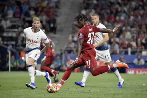 Divock Origi of Liverpool FC scoring 2-0 during the 2019 UEFA Champions League Final match between Tottenham Hotspur and Liverpool at Wanda Metropolitano Stadium, Madrid, Spain on 1 June 2019. Copyright: xGiuseppexMaffiax 24160254