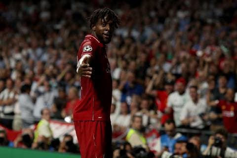 1st June 2019, Wanda Metropolitano stadium, Madrid, Spain; UEFA Champions League Final, Tottenham Hotspur versus Liverpool FC; Divock Origi of Liverpool celebrates as he scores for 0-2 in the 87th minute  ActionPlus12140241 ShaunxBrooks