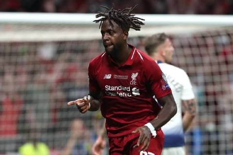 Divock Origi of Liverpool celebrates after scoring the goal of 0-2 Madrid 01-06-2019 Estadio Wanda Metropolitano, Football UEFA Champions League 2018 2019 Final 2019 Tottenham - Liverpool Foto Cesare Purini Insidefoto CesarexPurini