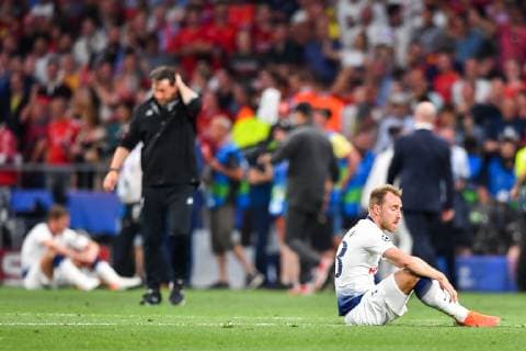 190601 Christian Eriksen of Tottenham looks dejected after the UEFA Champions League final between Tottenham and Liverpool on June 1, 2019 in Madrid. Photo: Petter Arvidson BILDBYRAN kod PA 92302 Copyright: PETTERxARVIDSON BB190601PA155