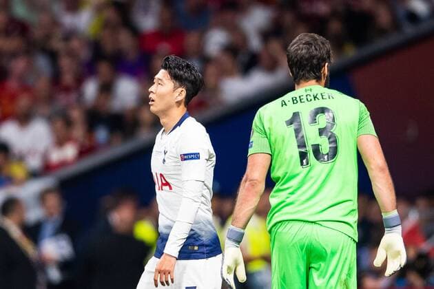 190601 Heung-Min Son of Tottenham looks dejected after missing a chance to score during the UEFA Champions League final between Tottenham and Liverpool on June 1, 2019 in Madrid. Photo: Petter Arvidson BILDBYRAN kod PA 92302 Copyright: PETTERxARVIDSON BB190601PA167