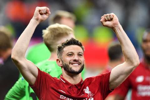 190601 Adam Lallana of Liverpool celebrates after winning the UEFA Champions League final between Tottenham and Liverpool on June 1, 2019 in Madrid. Photo: Petter Arvidson BILDBYRAN kod PA 92302 Copyright: PETTERxARVIDSON BB190601PA171